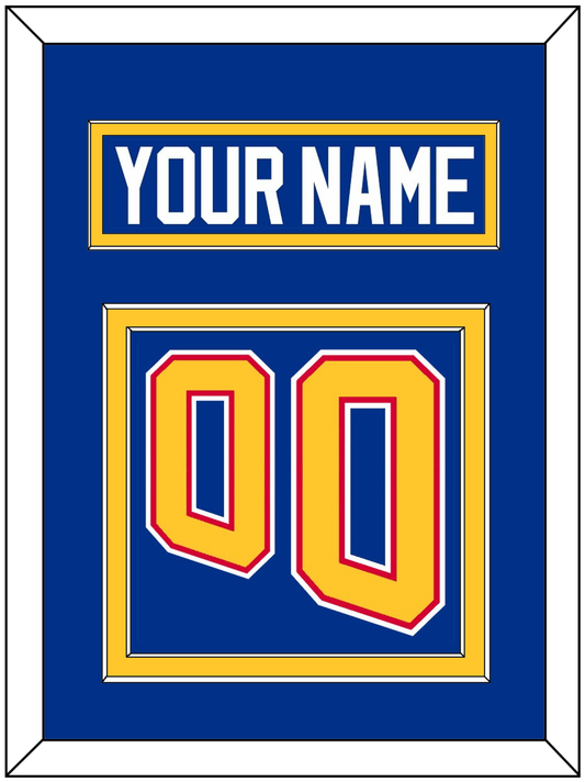 St. Louis Nameplate & Number (Back) - Road Blue (1995-1998) - Signature Tier 2
