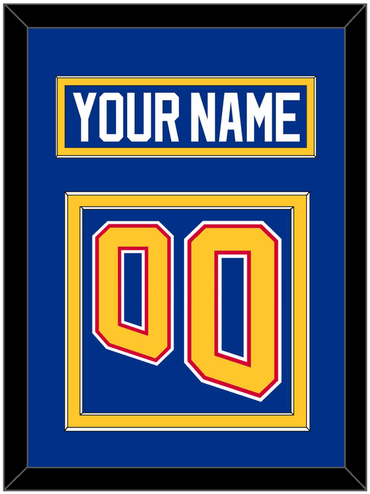 St. Louis Nameplate & Number (Back) - Road Blue (1995-1998) - Signature Tier 2