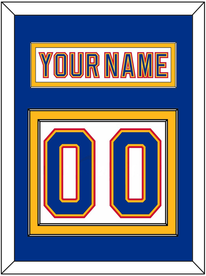 St. Louis Nameplate & Number (Back) - Home White (1992-1995) - Signature Tier 2