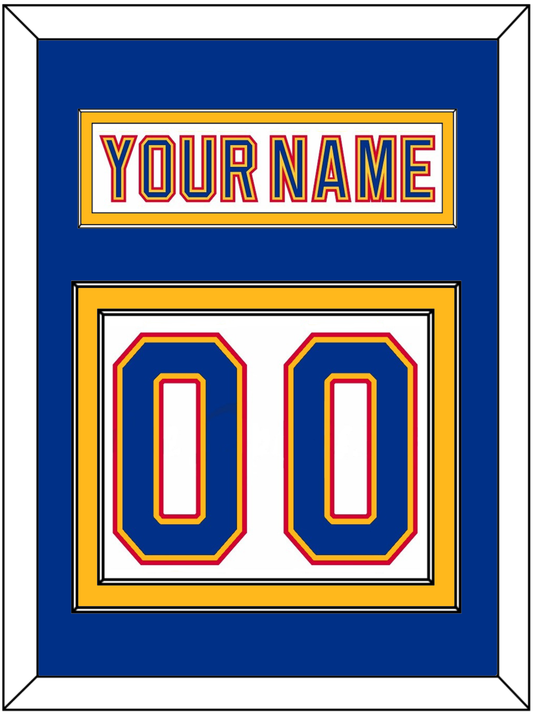 St. Louis Nameplate & Number (Back) - Home White (1992-1995) - Signature Tier 2