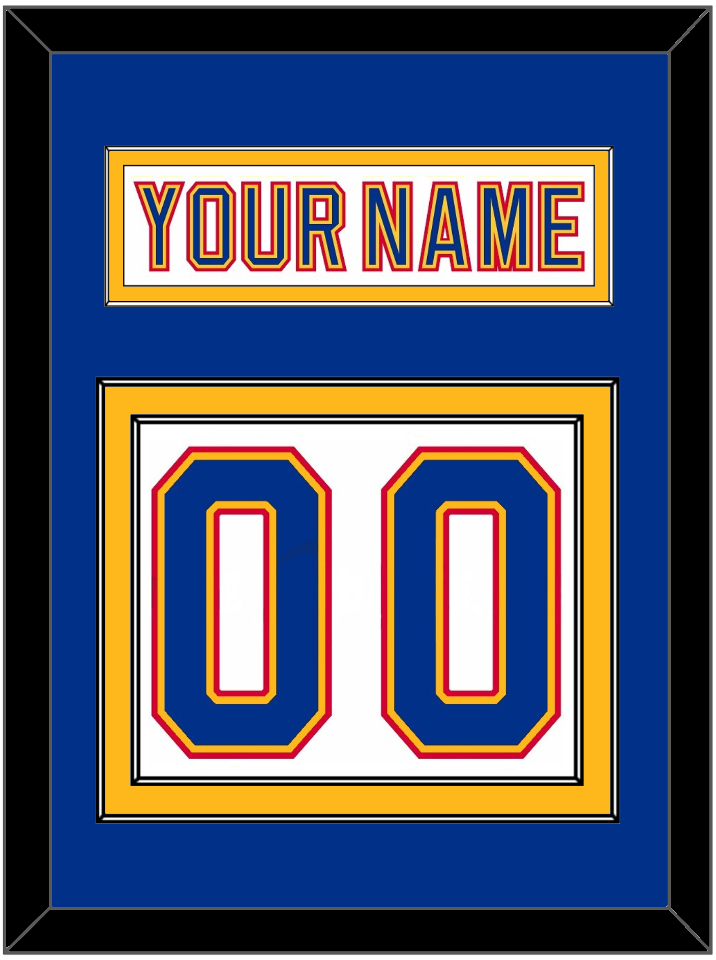St. Louis Nameplate & Number (Back) - Home White (1992-1995) - Signature Tier 2