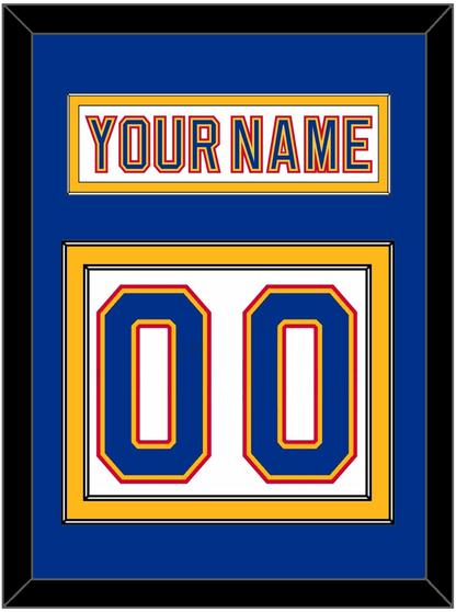 St. Louis Nameplate & Number (Back) - Home White (1992-1995) - Signature Tier 2