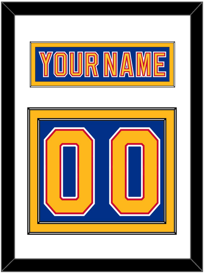St. Louis Nameplate & Number (Back) - Road Blue (1992-1995) - Signature Tier 1