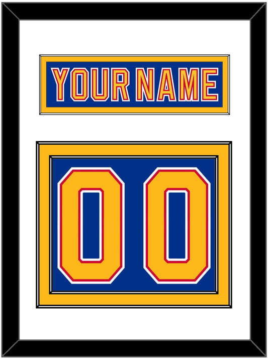 St. Louis Nameplate & Number (Back) - Road Blue (1992-1995) - Signature Tier 1