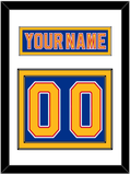 St. Louis Nameplate & Number (Back) - Road Blue (1992-1995) - Double Mat 1