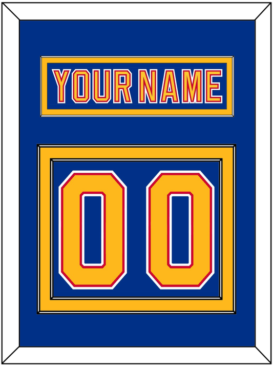 St. Louis Nameplate & Number (Back) - Road Blue (1992-1995) - Signature Tier 2