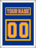 St. Louis Nameplate & Number (Back) - Road Blue (1992-1995) - Double Mat 2