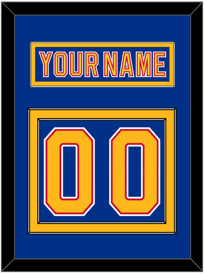 St. Louis Nameplate & Number (Back) - Road Blue (1992-1995) - Signature Tier 2