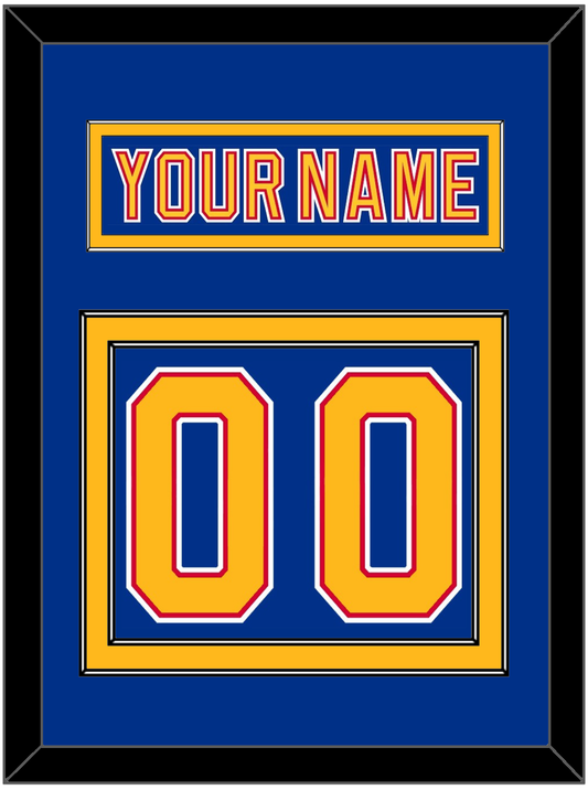 St. Louis Nameplate & Number (Back) - Road Blue (1992-1995) - Signature Tier 2