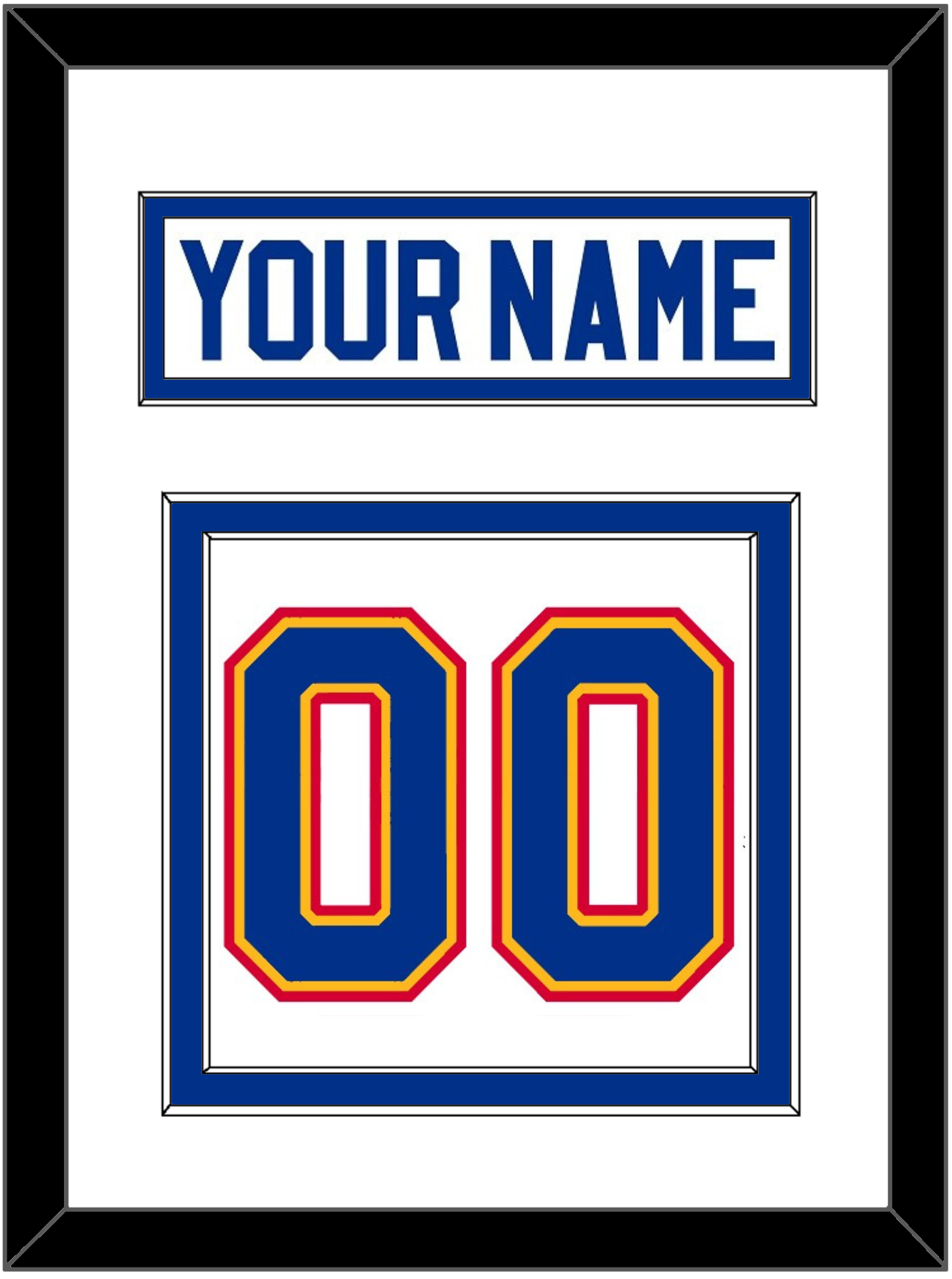 St. Louis Nameplate & Number (Back) - Home White (1985-1987) - Signature Tier 1