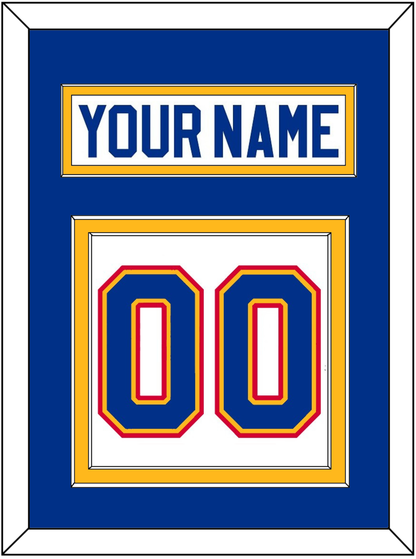 St. Louis Nameplate & Number (Back) - Home White (1985-1987) - Signature Tier 2