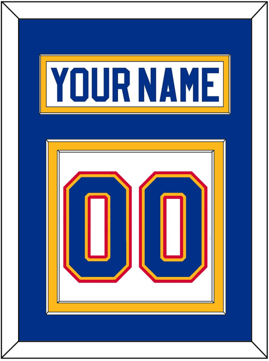 St. Louis Nameplate & Number (Back) - Home White (1985-1987) - Signature Tier 2
