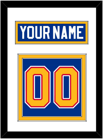 St. Louis Nameplate & Number (Back) - Road Blue (1985-1987) - Signature Tier 1