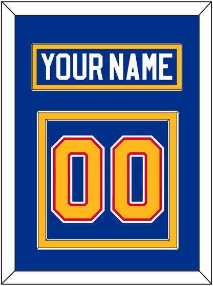 St. Louis Nameplate & Number (Back) - Road Blue (1985-1987) - Signature Tier 2