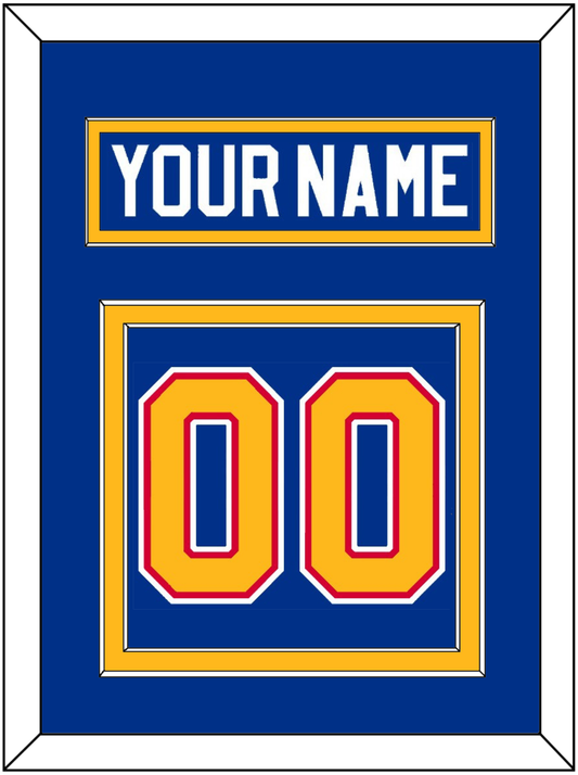 St. Louis Nameplate & Number (Back) - Road Blue (1985-1987) - Signature Tier 2