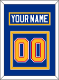 St. Louis Nameplate & Number (Back) - Road Blue (1985-1987) - Double Mat 2