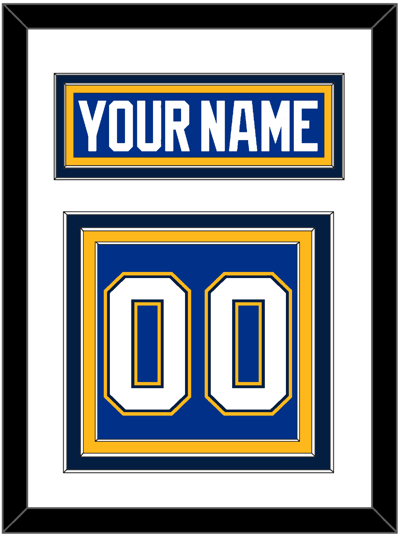 St. Louis Nameplate & Number (Back) - Alternate Blue - Premier Tier 1
