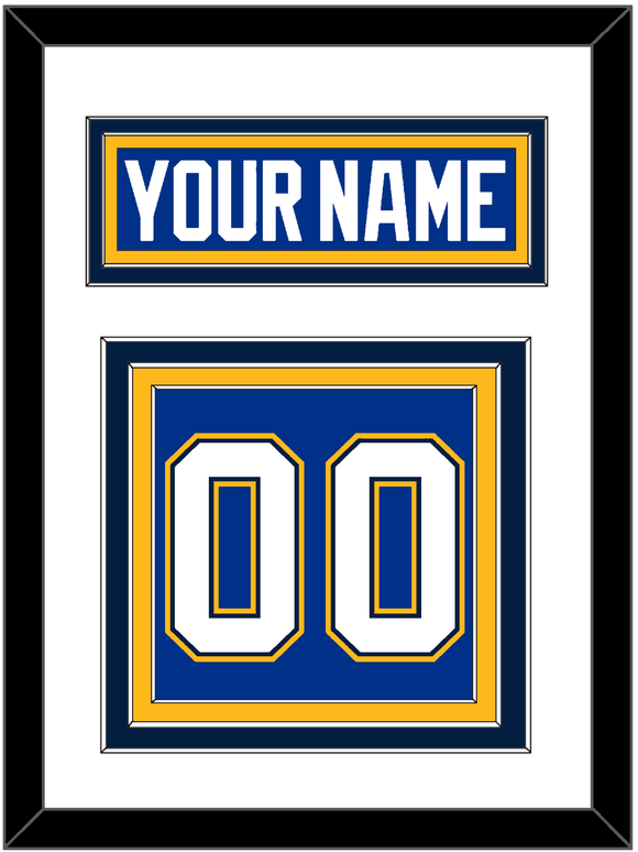 St. Louis Nameplate & Number (Back) - Home Blue - Triple Mat 1