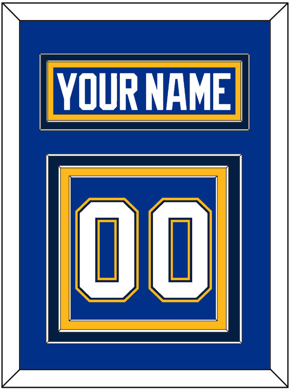 St. Louis Nameplate & Number (Back) - Home Blue - Triple Mat 2