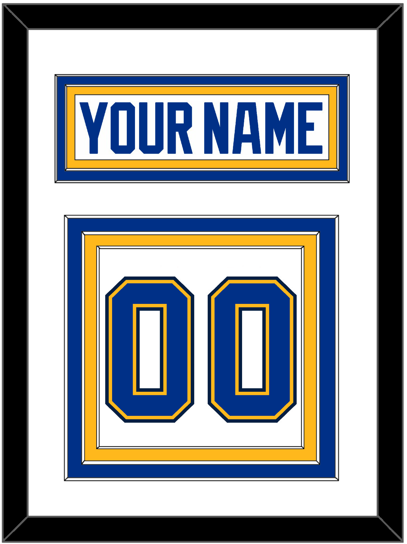 St. Louis Nameplate & Number (Back) - Road White (2017-2025) - Premier Tier 1