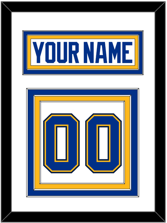 St. Louis Nameplate & Number (Back) - Home/Road White (1998-2007) - Premier Tier 1