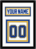 St. Louis Nameplate & Number (Back) - Road White - Triple Mat 1