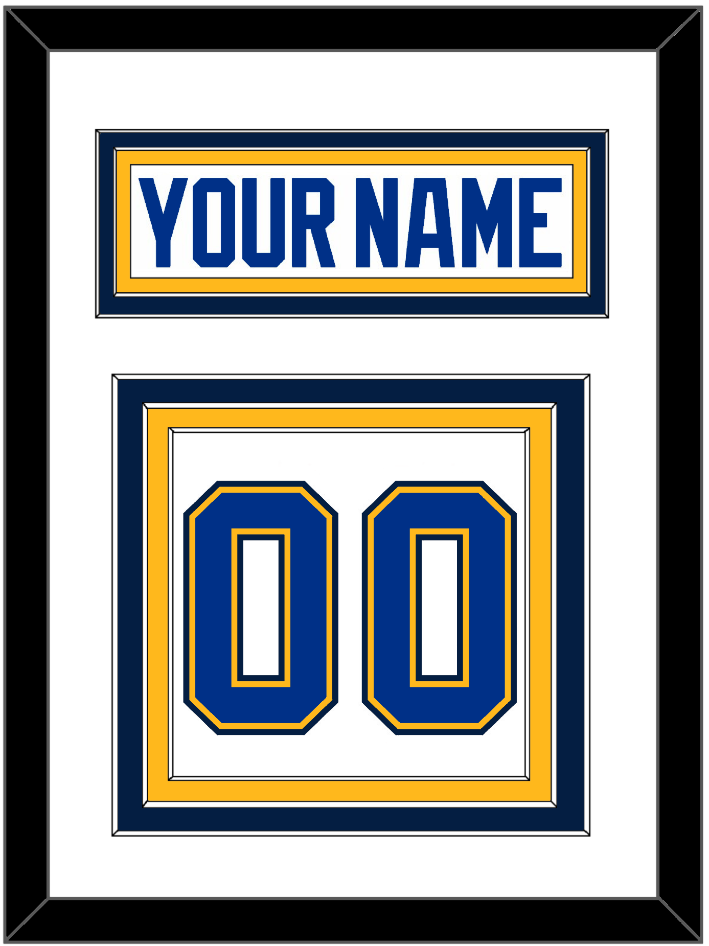 St. Louis Nameplate & Number (Back) - Road White (2017-2025) - Premier Tier 2