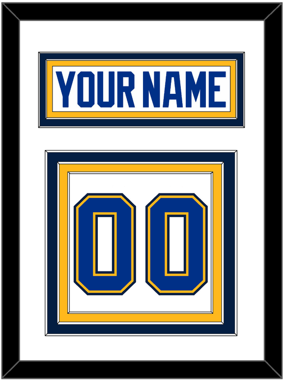 St. Louis Nameplate & Number (Back) - Road White - Triple Mat 2