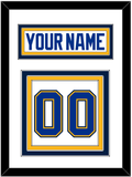 St. Louis Nameplate & Number (Back) - Home/Road White (1998-2007) - Triple Mat 2