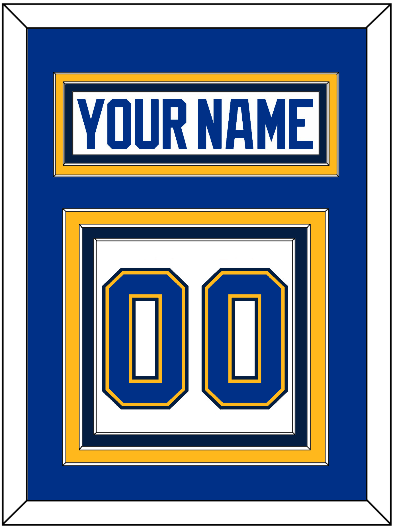 St. Louis Nameplate & Number (Back) - Road White (2017-2025) - Premier Tier 3