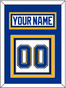 St. Louis Nameplate & Number (Back) - Road White - Triple Mat 3