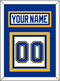 St. Louis Nameplate & Number (Back) - Home/Road White (1998-2007) - Triple Mat 3