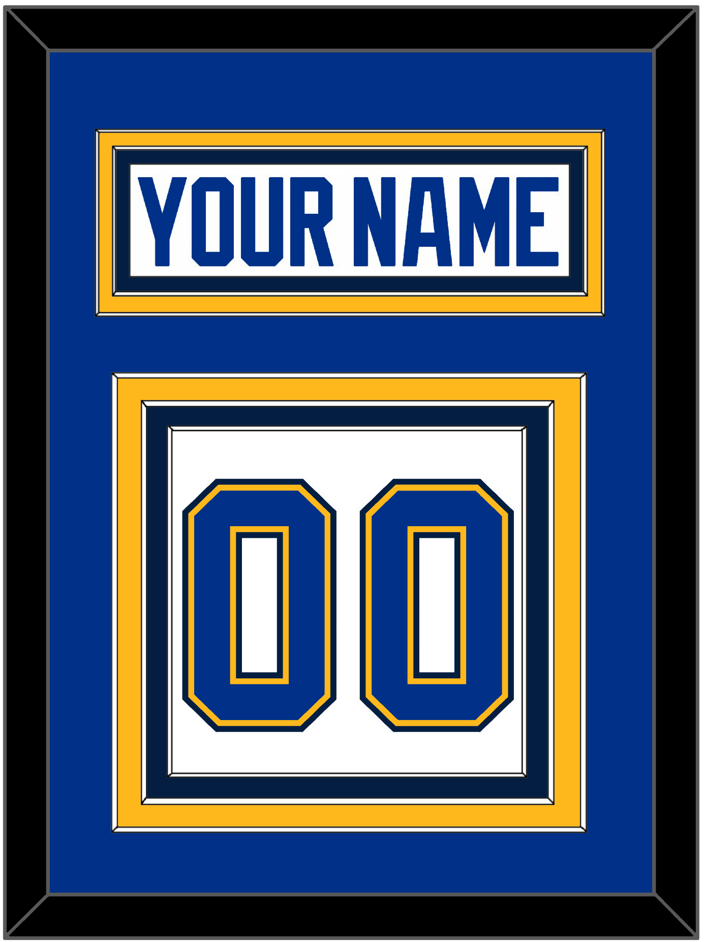 St. Louis Nameplate & Number (Back) - Road White (2017-2025) - Premier Tier 3