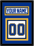 St. Louis Nameplate & Number (Back) - Road White - Triple Mat 3