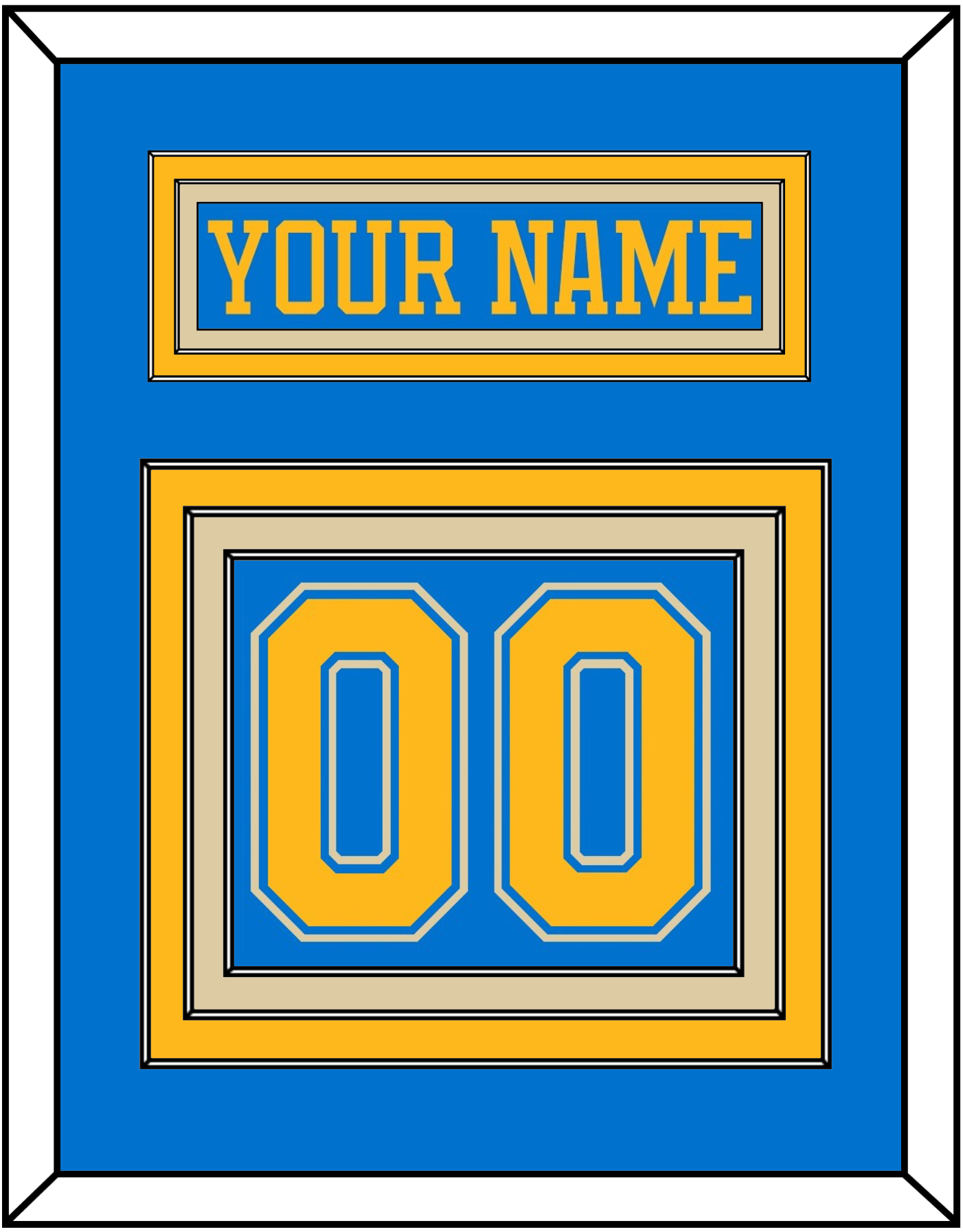 St. Louis Nameplate & Number (Back) - Alternate Blue (2018-2025) - Premier Tier 2