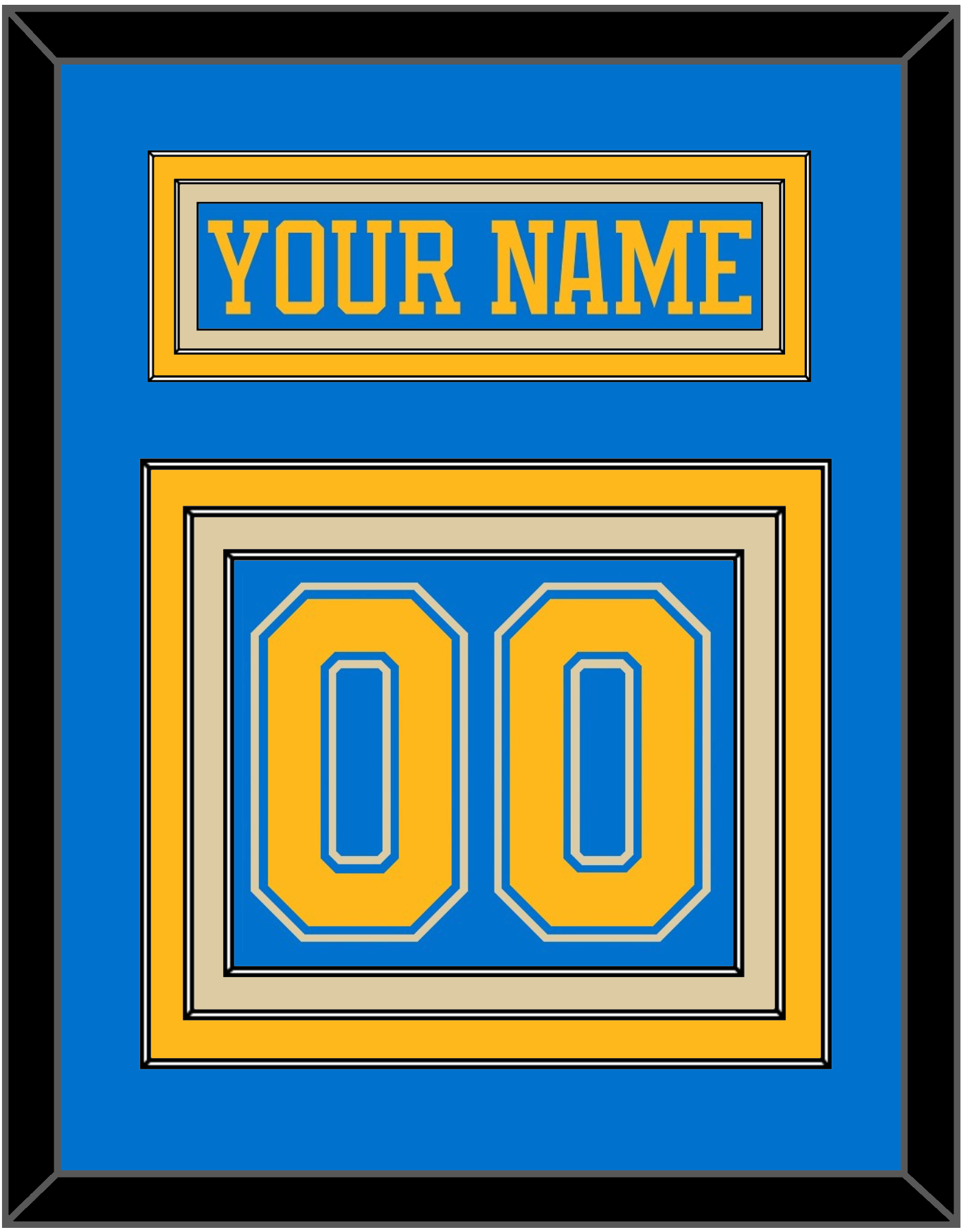 St. Louis Nameplate & Number (Back) - Alternate Blue (2018-2025) - Premier Tier 2