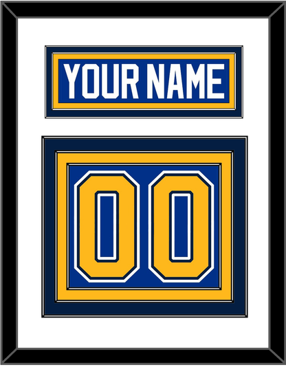 St. Louis Nameplate & Number (Back) - Road/Home Blue (1998-2007) - Premier Tier 1