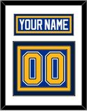 St. Louis Nameplate & Number (Back) - Home Blue (2007-2014) - Triple Mat 1