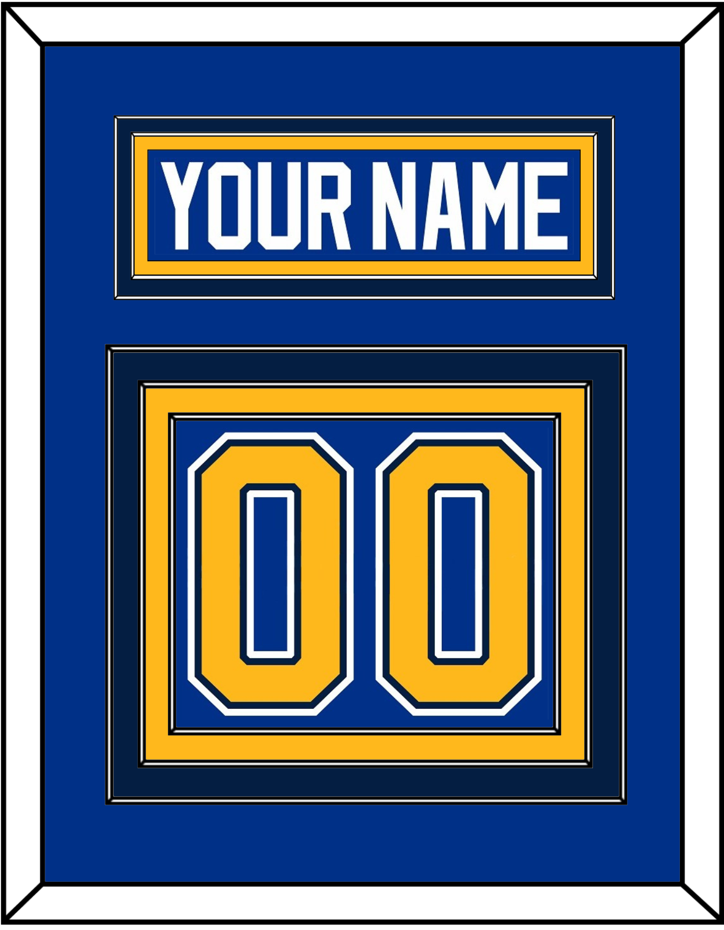 St. Louis Nameplate & Number (Back) - Home Blue (2014-2017) - Premier Tier 2