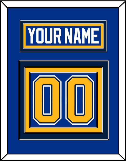 St. Louis Nameplate & Number (Back) - Home Blue (2014-2017) - Premier Tier 2