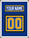 St. Louis Nameplate & Number (Back) - Home Blue (2014-2017) - Triple Mat 2