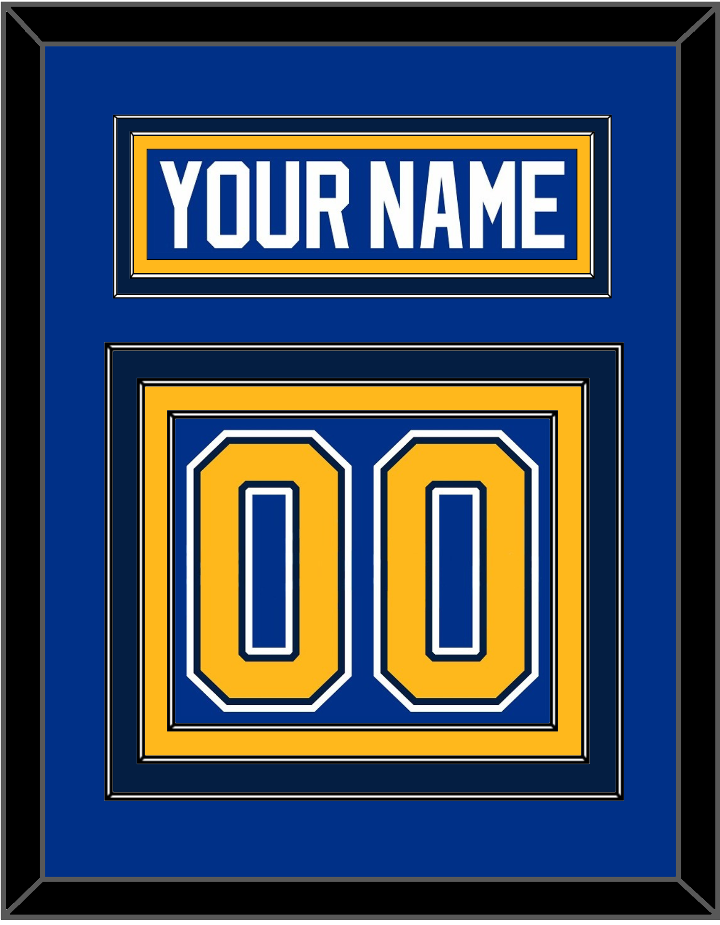 St. Louis Nameplate & Number (Back) - Home Blue (2014-2017) - Premier Tier 2