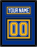 St. Louis Nameplate & Number (Back) - Home Blue (2014-2017) - Triple Mat 2