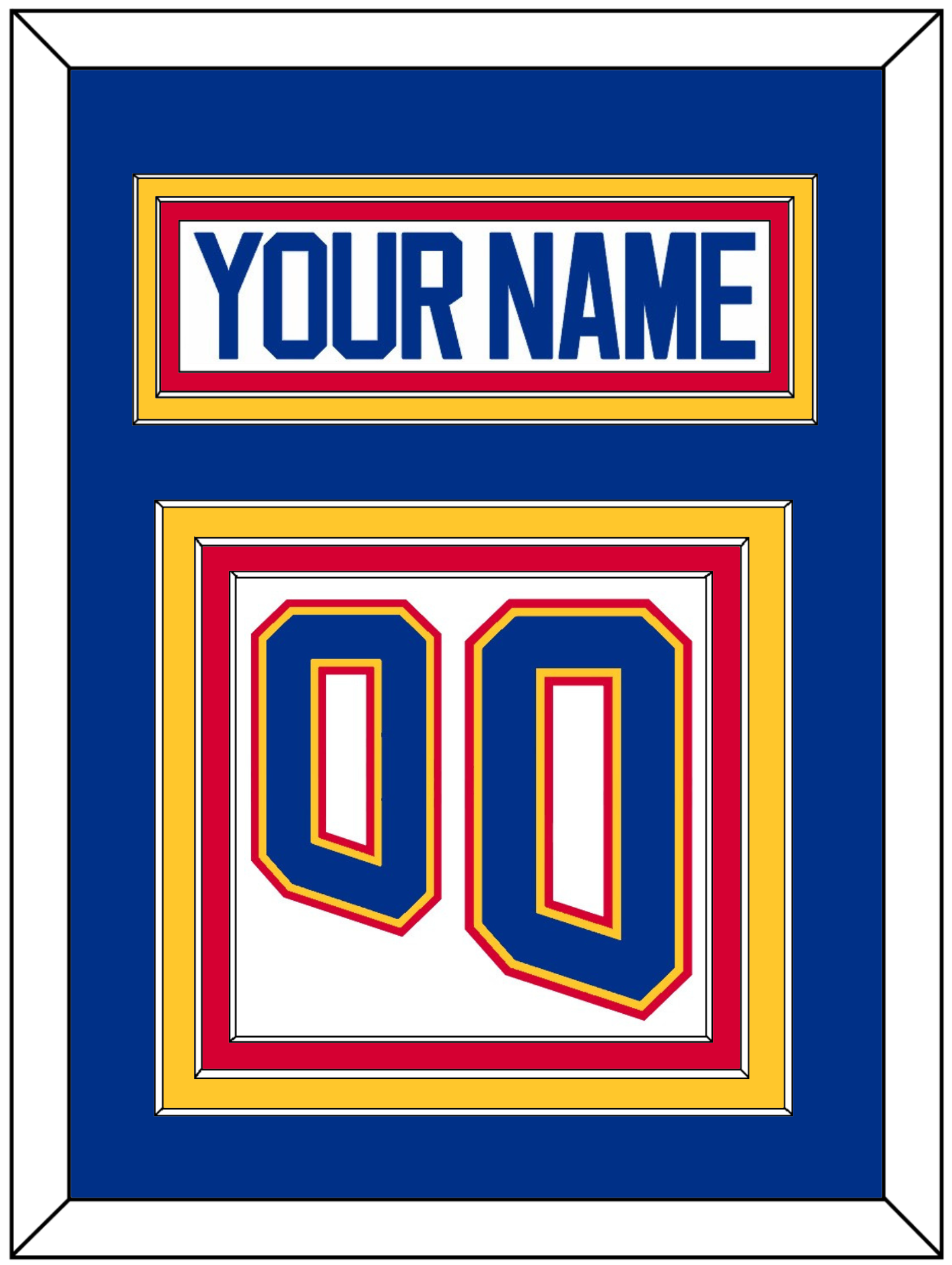 St. Louis Nameplate & Number (Back) - Home White (1995-1998) - Premier Tier 2