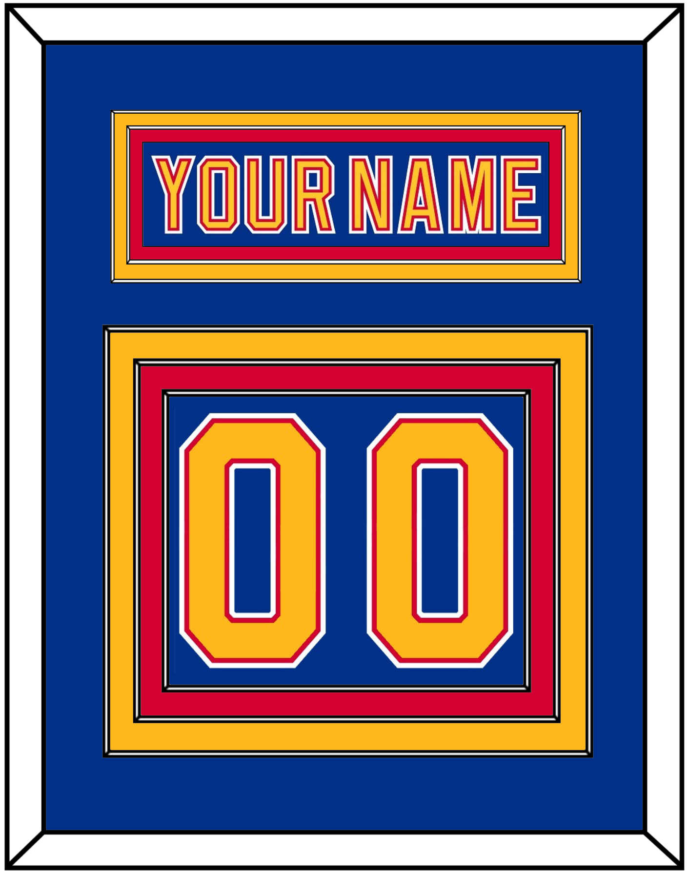 St. Louis Nameplate & Number (Back) - Road Blue (1992-1995) - Premier Tier 2