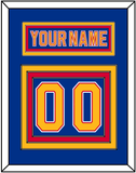 St. Louis Nameplate & Number (Back) - Road Blue (1992-1995) - Triple Mat 2