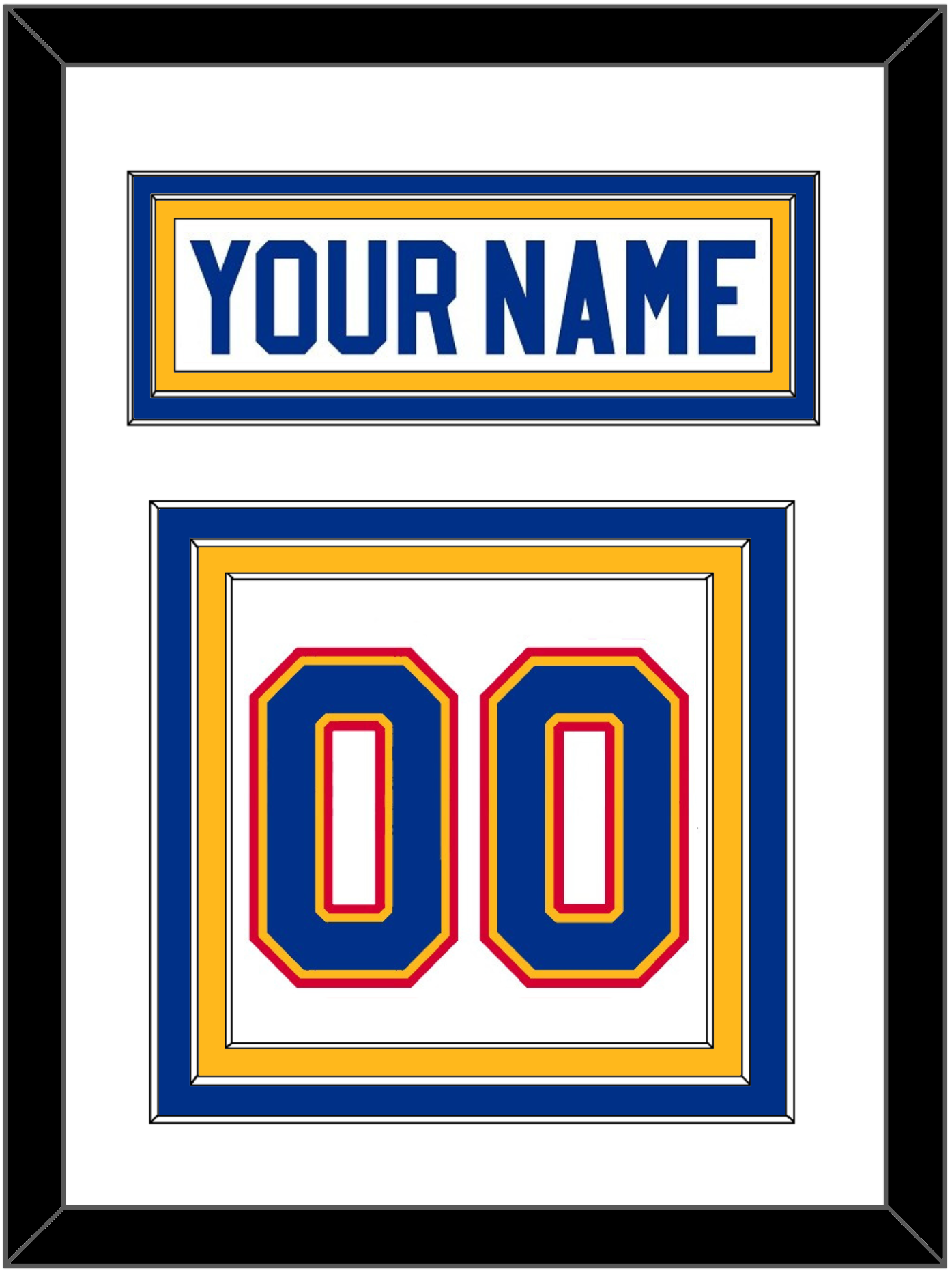 St. Louis Nameplate & Number (Back) - Home White (1985-1987) - Premier Tier 1
