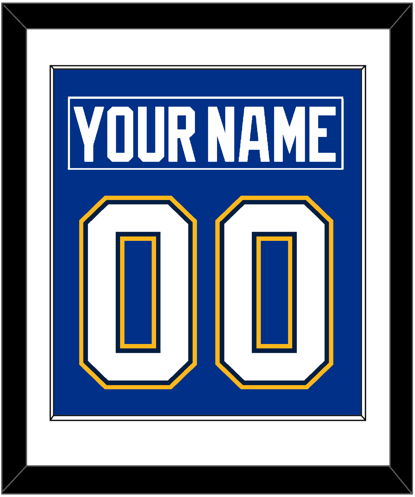 St. Louis Nameplate & Number (Back) Combined - Home Blue (2017-2025) - Essential Tier 1