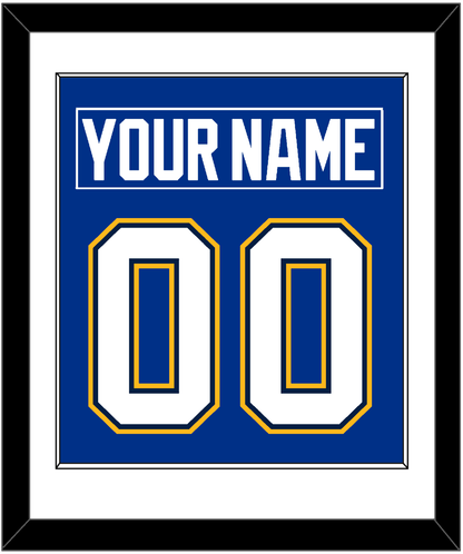 St. Louis Nameplate & Number (Back) Combined - Home Blue (2017-2025) - Essential Tier 1
