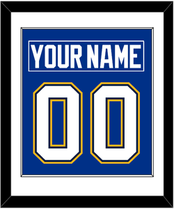 St. Louis Nameplate & Number (Back) Combined - Home Blue - Single Mat 1